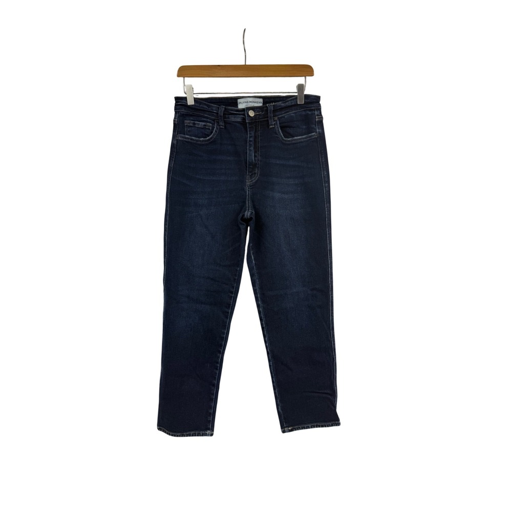 Flying Monkey High Rise Cropped Straight Jeans Dark Wash Size 30‎